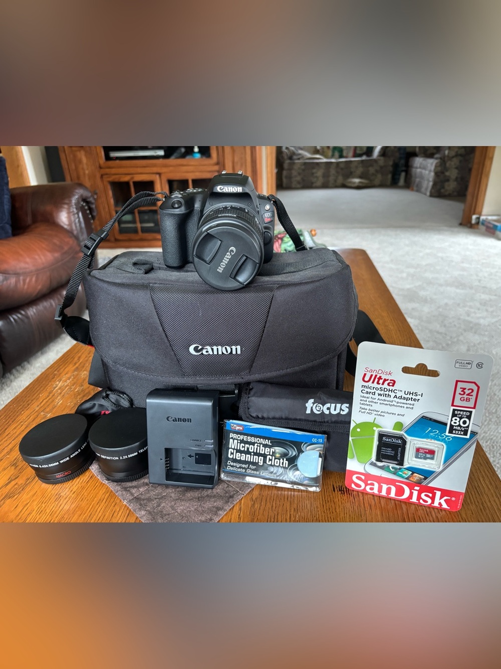 Canon EOS Rebel SL2 DSLR Camera Bundle + 3 Lenses + Extras